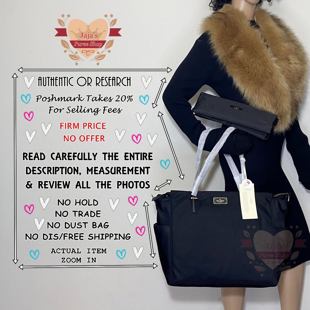 ❤️Kate Spade Nylon W/ PVC Leather Diaper Bag❤️ - Picture 17 of 17